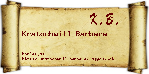 Kratochwill Barbara névjegykártya